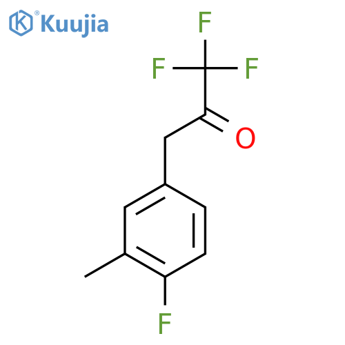 1,1,1-trifluoro-3-(4-fluoro-3-methylphenyl)propan-2-one structure