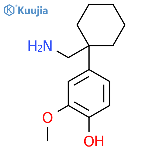 4-1-(aminomethyl)cyclohexyl-2-methoxyphenol structure