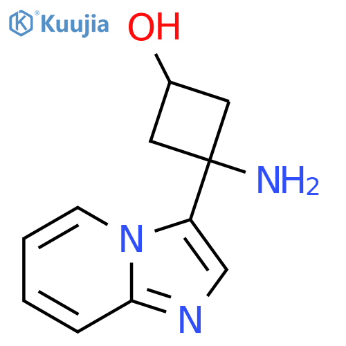 3-amino-3-{imidazo1,2-apyridin-3-yl}cyclobutan-1-ol structure