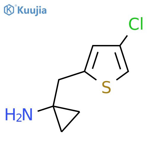 1-(4-chlorothiophen-2-yl)methylcyclopropan-1-amine structure