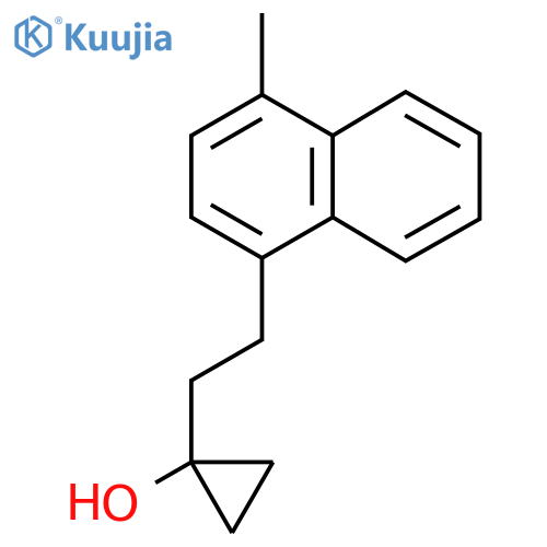 1-2-(4-methylnaphthalen-1-yl)ethylcyclopropan-1-ol structure