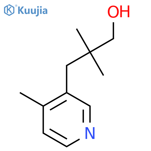 2,2-dimethyl-3-(4-methylpyridin-3-yl)propan-1-ol structure