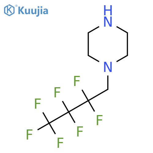 1-(2,2,3,3,4,4,4-heptafluorobutyl)piperazine structure