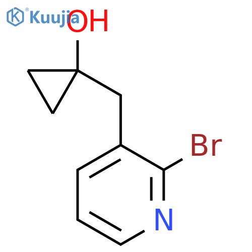1-(2-bromopyridin-3-yl)methylcyclopropan-1-ol structure