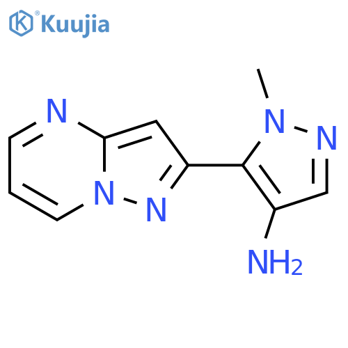 1-methyl-5-{pyrazolo1,5-apyrimidin-2-yl}-1H-pyrazol-4-amine structure