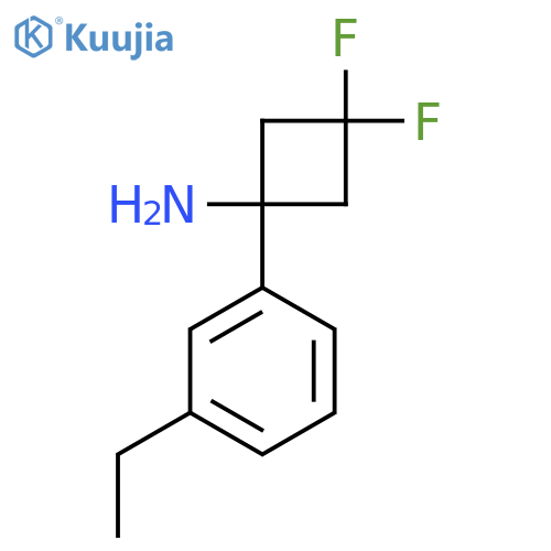 1-(3-ethylphenyl)-3,3-difluorocyclobutan-1-amine structure
