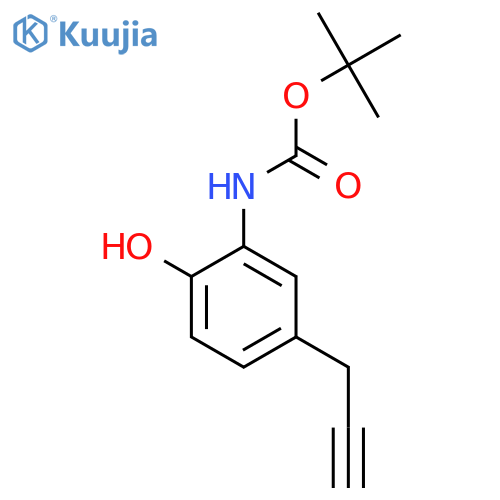 tert-butyl N-2-hydroxy-5-(prop-2-yn-1-yl)phenylcarbamate structure