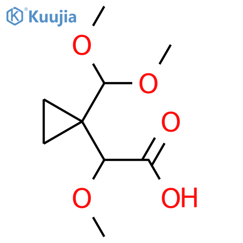 2-1-(dimethoxymethyl)cyclopropyl-2-methoxyacetic acid structure