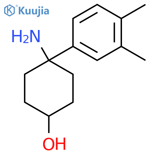 4-amino-4-(3,4-dimethylphenyl)cyclohexan-1-ol structure