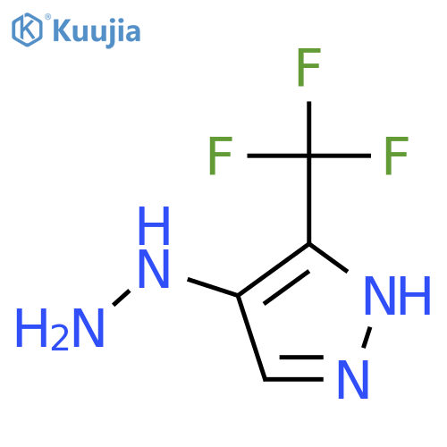 4-hydrazinyl-3-(trifluoromethyl)-1H-pyrazole structure