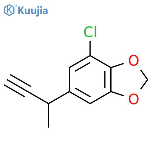 6-(but-3-yn-2-yl)-4-chloro-1,3-dioxaindane structure