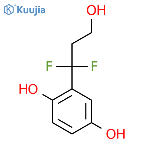 2-(1,1-difluoro-3-hydroxypropyl)benzene-1,4-diol structure