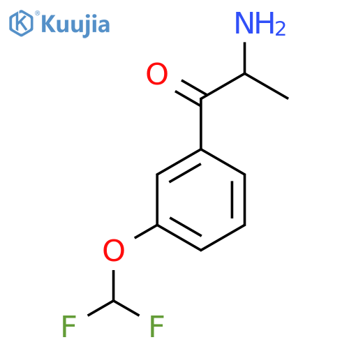 2-amino-1-3-(difluoromethoxy)phenylpropan-1-one structure