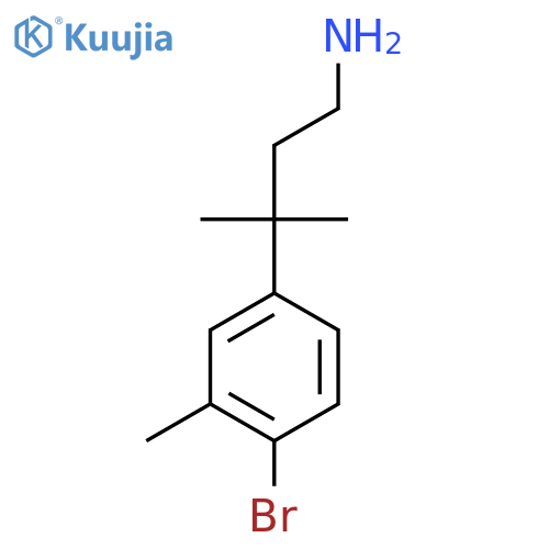 3-(4-bromo-3-methylphenyl)-3-methylbutan-1-amine structure