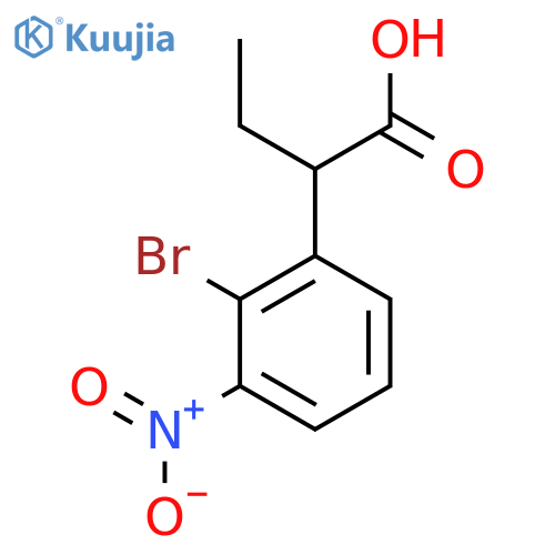 2-(2-bromo-3-nitrophenyl)butanoic acid structure