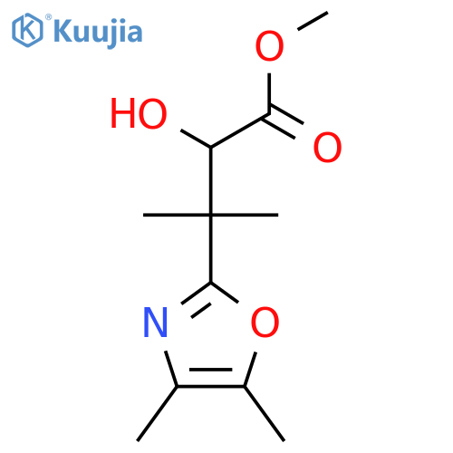 methyl 3-(dimethyl-1,3-oxazol-2-yl)-2-hydroxy-3-methylbutanoate structure