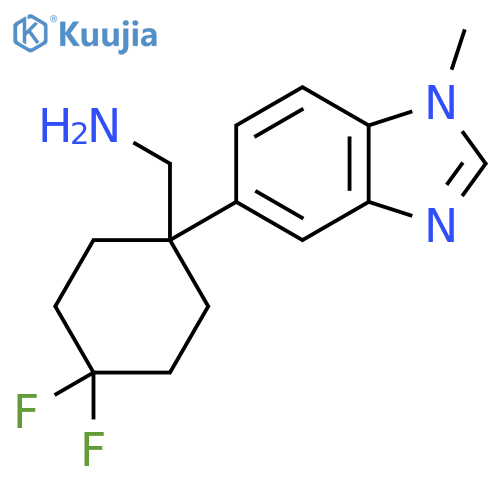 4,4-difluoro-1-(1-methyl-1H-1,3-benzodiazol-5-yl)cyclohexylmethanamine structure
