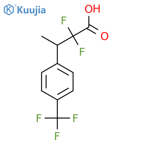 2,2-difluoro-3-4-(trifluoromethyl)phenylbutanoic acid structure