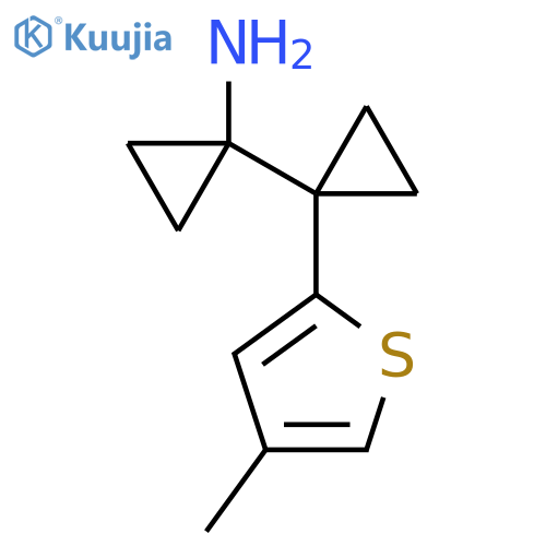 1-1-(4-methylthiophen-2-yl)cyclopropylcyclopropan-1-amine structure