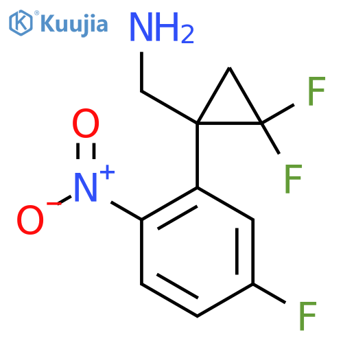 2,2-difluoro-1-(5-fluoro-2-nitrophenyl)cyclopropylmethanamine structure