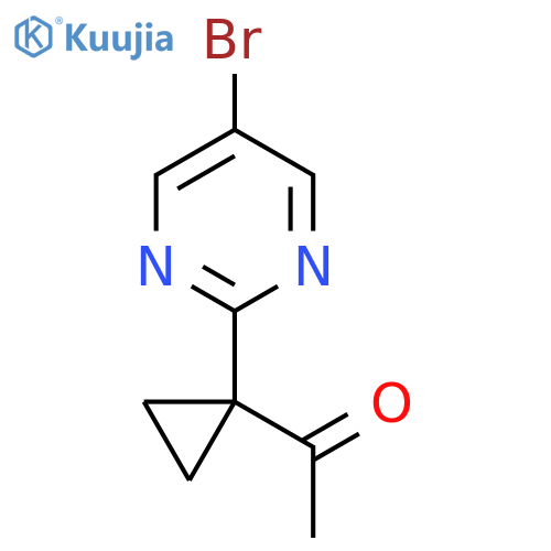 1-1-(5-bromopyrimidin-2-yl)cyclopropylethan-1-one structure
