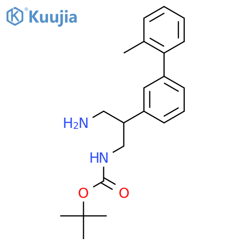tert-butyl N-{3-amino-2-3-(2-methylphenyl)phenylpropyl}carbamate structure