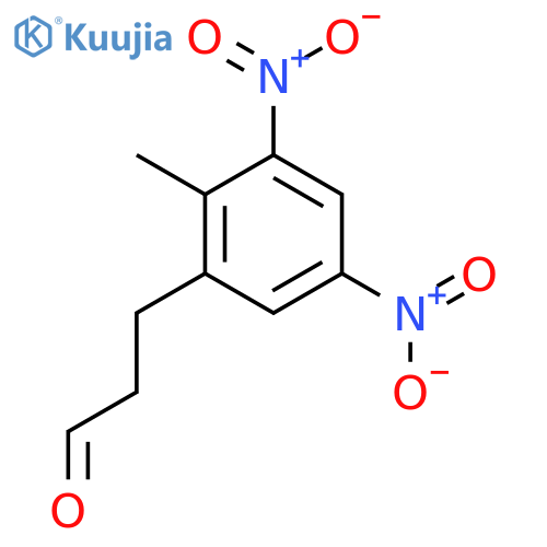 3-(2-methyl-3,5-dinitrophenyl)propanal structure