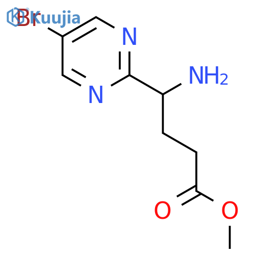 methyl 4-amino-4-(5-bromopyrimidin-2-yl)butanoate structure
