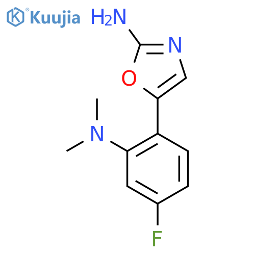 5-2-(dimethylamino)-4-fluorophenyl-1,3-oxazol-2-amine structure
