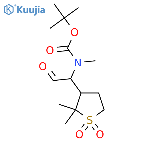 tert-butyl N-1-(2,2-dimethyl-1,1-dioxo-1lambda6-thiolan-3-yl)-2-oxoethyl-N-methylcarbamate structure