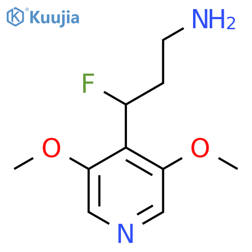3-(3,5-dimethoxypyridin-4-yl)-3-fluoropropan-1-amine structure