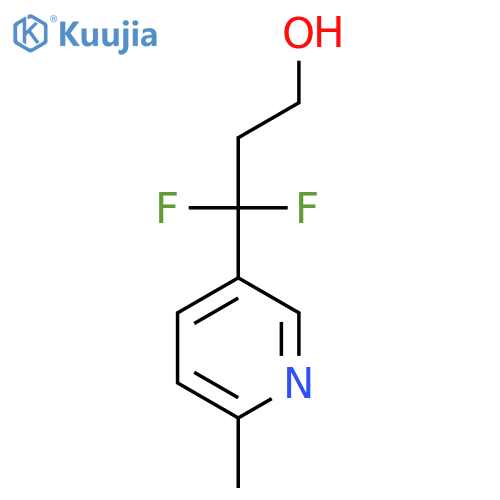 3,3-difluoro-3-(6-methylpyridin-3-yl)propan-1-ol structure