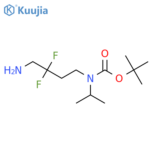 tert-butyl N-(4-amino-3,3-difluorobutyl)-N-(propan-2-yl)carbamate structure