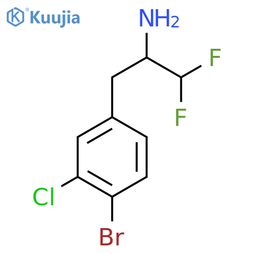 3-(4-bromo-3-chlorophenyl)-1,1-difluoropropan-2-amine structure