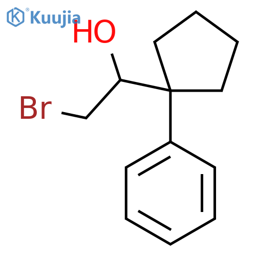 2-bromo-1-(1-phenylcyclopentyl)ethan-1-ol structure