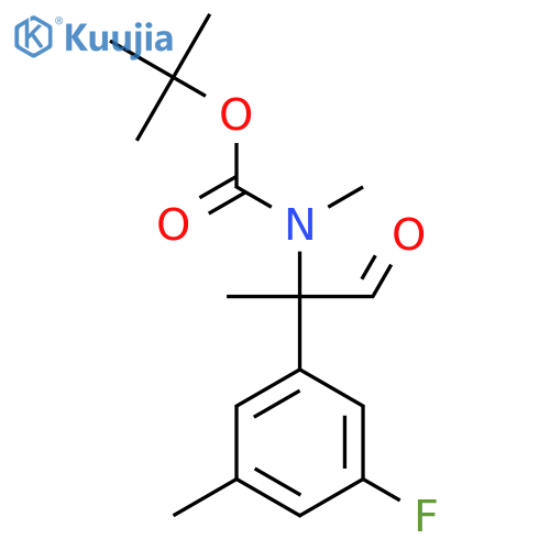 tert-butyl N-2-(3-fluoro-5-methylphenyl)-1-oxopropan-2-yl-N-methylcarbamate structure