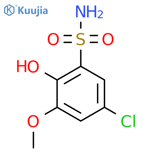 5-Chloro-2-hydroxy-3-methoxybenzene-1-sulfonamide structure