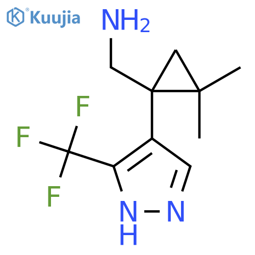 {2,2-dimethyl-1-3-(trifluoromethyl)-1H-pyrazol-4-ylcyclopropyl}methanamine structure