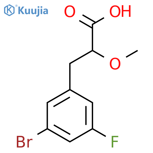 3-(3-bromo-5-fluorophenyl)-2-methoxypropanoic acid structure