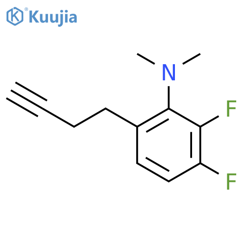 6-(but-3-yn-1-yl)-2,3-difluoro-N,N-dimethylaniline structure