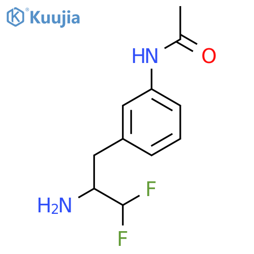 N-3-(2-amino-3,3-difluoropropyl)phenylacetamide structure