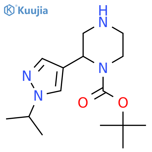 tert-butyl 2-1-(propan-2-yl)-1H-pyrazol-4-ylpiperazine-1-carboxylate structure