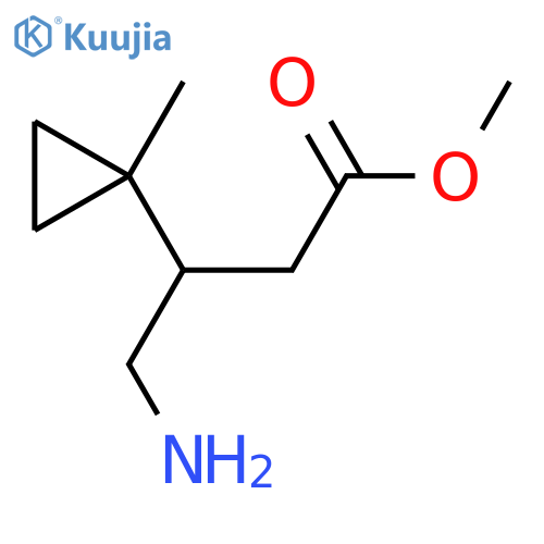 methyl 4-amino-3-(1-methylcyclopropyl)butanoate structure