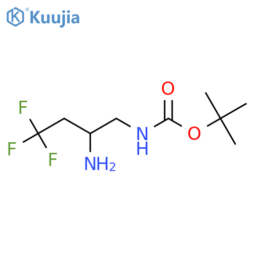 tert-butyl N-(2-amino-4,4,4-trifluorobutyl)carbamate structure