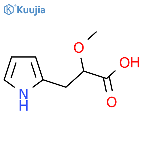 2-methoxy-3-(1H-pyrrol-2-yl)propanoic acid structure