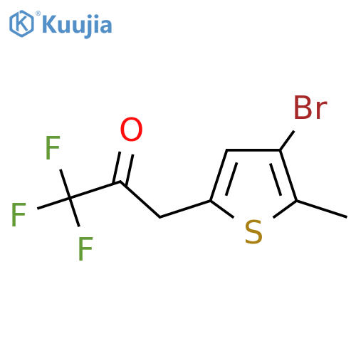 3-(4-bromo-5-methylthiophen-2-yl)-1,1,1-trifluoropropan-2-one structure