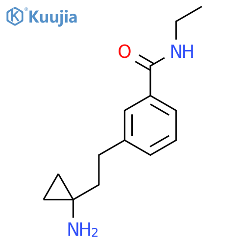 3-2-(1-aminocyclopropyl)ethyl-N-ethylbenzamide structure