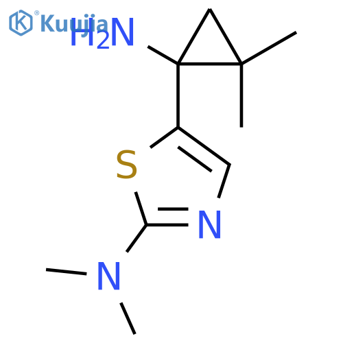 5-(1-amino-2,2-dimethylcyclopropyl)-N,N-dimethyl-1,3-thiazol-2-amine structure