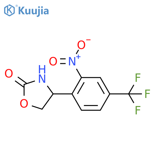 4-2-nitro-4-(trifluoromethyl)phenyl-1,3-oxazolidin-2-one structure