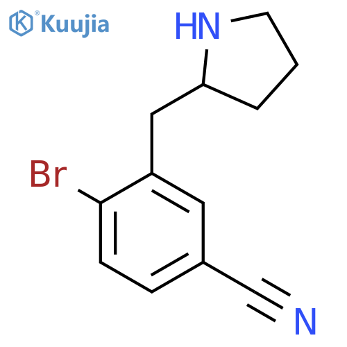 4-bromo-3-(pyrrolidin-2-yl)methylbenzonitrile structure